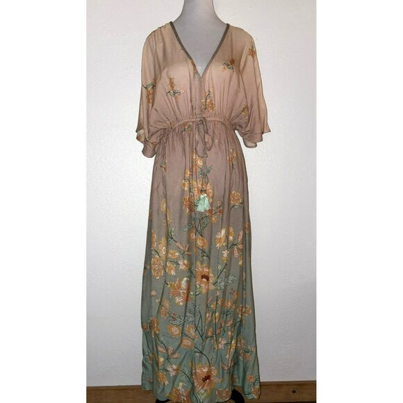 NWT World Market Floral Maxi Dress Size S/M - Picture 1 of 9